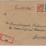 All.Bes./Kontrollrat - Penig Einschreibebrief n. Braunschweig 1946