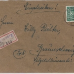 All.Bes./Kontrollrat - Radeberg Einschreibebrief n. Braunschweig 1948 R-Zettel !