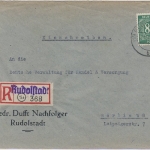 All.Bes./Kontrollrat - Rudolstadt Einschreibebrief n. Berlin 1947