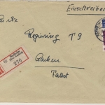 Bizone - Ratheim Einschreibebrief n. Aachen 1950 - Stichwort Hückelhoven