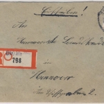 All.Bes./Kontrollrat - Soltau Einschreibebrief n Hannover 1948 Aushilfs-R-Zettel