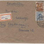 All.Bes./Kontrollrat - Stolzenau Einschreibebrief n. Stadthagen 1948 R-Zettel !
