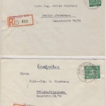 All.Bes./Kontrollrat - Weißwasser 2 Einschreibebriefe n. Berlin 1947 R-Zettel !
