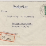 All.Bes./Kontrollrat - Weißwasser 2 Einschreibebriefe n. Berlin 1947 R-Zettel !