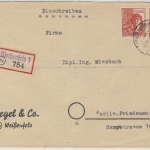 All.Bes./Kontrollrat - Weißenfels 2 Einschreiben n. Berlin 1948 versch R-Zettel