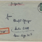 All.Bes./Kontrollrat - Crimmitschau 2 Einschreibebriefe n. Berlin 1947/48