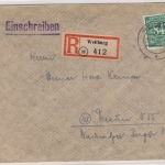 All.Bes./Kontrollrat - Weilburg Einschreibebrief n. Dresden 1946 - R-Zettel !