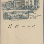 Italien - Genua Hotel de la Ville, sw-Litho ungelaufen handschriftlich dat. 1910