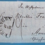 Bayern - Erlangen 1851 Portobriefchen in die Pfalz - mit Inhalt nach Annweiler