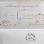 Württemberg - Ellwangen-Wallerstein Wendekuvert m. Inhalt Doppelverwendung 1859