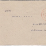 Österreich - Gebühr bezahlt Ortsbrief roter Tagesstempel Wien 19.6.45