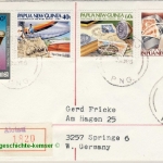 Papua New Guinea, Einschreibebrief, Alotau, 1985, Stichwort: Marke auf Marke,