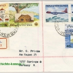 Papua New Guinea, Einschreibebrief, Banz, 1991, Stichwort: Kirche, Flugzeug