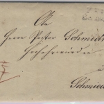 Preussen - Zeiz (Zeitz) 1836 Francobrief n. Schmiedeberg - mit Inhalt -