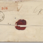Preussen - Forste (Forst) 1854, Ra2 a. Paketbegleitbrief (Muster ohne Wert !)