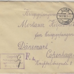 DR - Burg b. Magdeburg 1916 Kriegsgefangenenbrief n. DÄNEMARK Lagerzensur