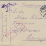 DR - Neisse 1917, Kriegsgefangenenbrief n. DÄNEMARK, Lagerzensur(Philippeville)