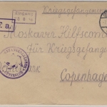 DR - Gütersloh 1916 Kriegsgefangenenbrief n. DÄNEMARK Lagerzensur, ohne Inhalt