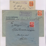 Abensberg - Landpoststellen, Sammlung (27 versch. Belege)