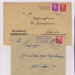 Abensberg - Landpoststellen, Sammlung (27 versch. Belege)