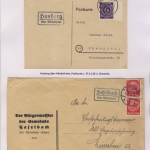 Mindelheim - Landpoststellen, Sammlung (36 versch. Belege)