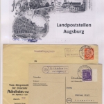 Augsburg - Landpoststellen, Sammlung (121 versch. Belege)