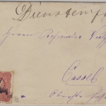 DR - 10 PfgE Brief handschr. Ortsangabe Drensteinfurt - Cassel (ca. 1876)