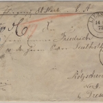 DR - 50 PfgE Wertbrief K2 Liebsgen - Kötzschenbroda b. Dresden 1875 Lagervermerk