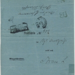 Deutsches Reich - 20 PfgE, Rückschein Ra3 Sorau (Niederlausitz) 1880