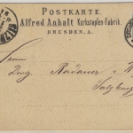 DR - 3 Pfg. Werbedrucksache n. ÖSTERREICH Karte Dresden-Altst. 4 - Salzburg 1881