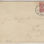 10 Pfg., Plattenfehler V, Brief Kiel - Flensburg 18814