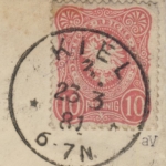 10 Pfg., Plattenfehler V, Brief Kiel - Flensburg 18814