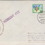 Japan - Air New Zealand 1st-Flug Tokyo - Nadi 1982 Luftpostbrief "missent Fiji"