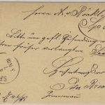 Bayern - 5 Pfg. Wappen Ganzsache K.Bayr. Bahnpost Pfalz v. Oppau - Speyer 1878