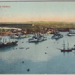 Malta - Grand Harbour m. Kriegsschiffen, Farb-AK, gelaufen 1913 n. Ravensburg