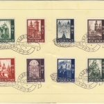 Österreich - Wiederaufbau Salzburger Dom, Satz a. Faltblatt m. SST 1955