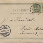 Dänemark - Aarhus, sw-Mehrbildlitho, gelaufen 1898 n. Itzehoe