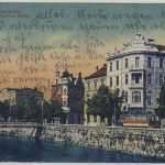 Bosnien & Herzegowina - Sarajewo Quaipartie, farb-AK, gelaufen ca. 1916