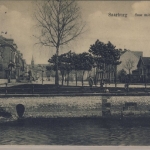 Lothringen - Saarburg, Saar mit Nordgraben - sw-AK, gelaufen 1914