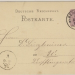 DR - Berlin SO 33 b, K1 a. 5 Pfg. GA/Ortskarte 1884, ähnl. KBHW 560