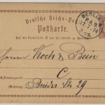 DR - Berlin W PA9, K1 a. 1/2 Gr. Brustschild-GA/Ortskarte 1874, KBHW 337