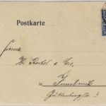 DR - Perfin "K" (Köhler Kautschukstempel), 6 M. Posthorn a. Kte. n. ÖSTERREICH
