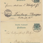 DR - Berlin W57, 4 versch. K1 a. 4 Ganzsachen 1885/98, KBHW 698, 699, 700 (2)
