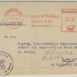 Berlin - Berlin N20, 10 Pfg. AFS "Amtsgericht Wedding", Ortsbrief 1953