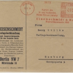 DR - Berlin NW7, 12 Pfg. AFS "Eisenschmidt & Bath", Brief n. hamburg 1934