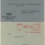 DR - Berlin SW68, 8+12 Pfg. AFS "Deutsche Allgemeine Zeitung", 2 versch. Stempel