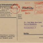DR - Berlin SO16 "Allg. Ortskrankenkasse", Drucksachenkarte 1940