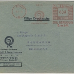 DR - Berlin SW61, 4 Pfg. AFS "Emil Hermann GmbH", Drucks.bf. n. Schwerin 1933