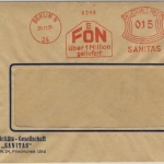 DR - Berlin N24, 15 Pfg. AFS "Fön - Sanitas", Brief 1931