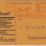 DR - Berlin SW19, 3 Pfg. AFS "Ravene - Heiko" (Kochherede), DrucksKarte. 1934